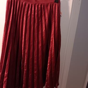 Chic Scarlet A-Line Skirt